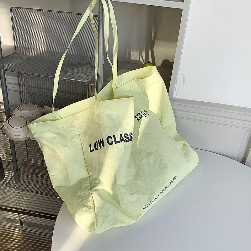 大容量帆布包LOWCLASSIC2025年新款韩版手提单肩包通勤简约购物袋